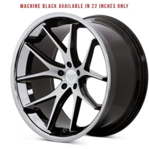 Ferrada Wheels FR2 - Machine Black / Chrome Lip