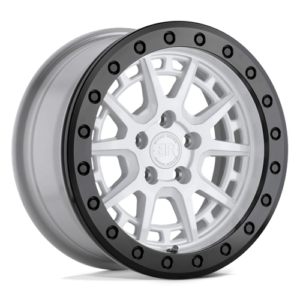 Black Rhino GRAVEL BEADLOCK - GLOSS WHITE W/ BLACK RING & BOLTS
