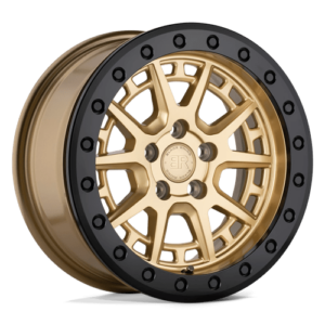 Black Rhino GRAVEL BEADLOCK - GOLD W/ BLACK RING & BOLTS