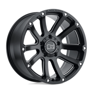 Black Rhino HIGHLAND - MATTE BLACK W/ MILLED SPOKES